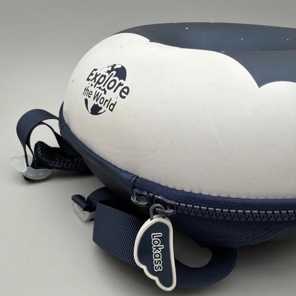 Lokass Hard Shell Backpack Explore the World Circular Kids Backpack Outerspace